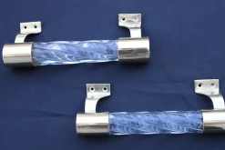 Torcello Griffe aus Murano, Messing & Glas von Venini, 1950er, 2er Set