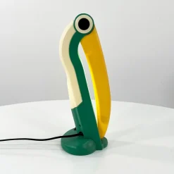 Toucan Lampe in Meergrün & Gelb von HT Huang für Huanglite, 1980er