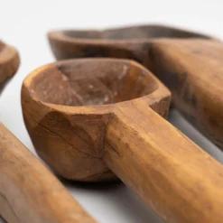 Traditionelle pastorale Holzlöffel, 1940er, 3er Set