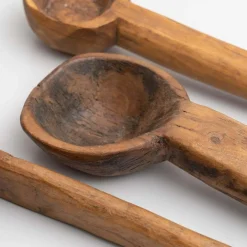Traditionelle pastorale Holzlöffel, 1940er, 3er Set