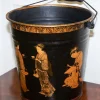 Traditioneller Vintage Decoupage Eiskübel aus Metall mit orientalischen Verzierungen