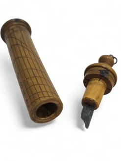 Tragbare Hirtensäule Sonnenuhr aus Geschnitztem Holz, 1760er