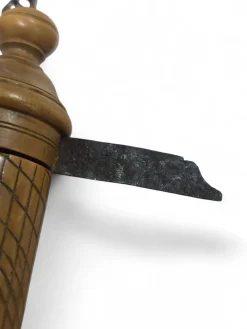 Tragbare Hirtensäule Sonnenuhr aus Geschnitztem Holz, 1760er
