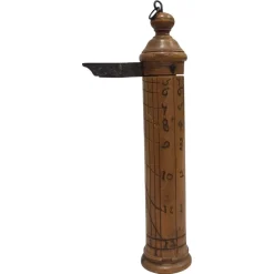Tragbare Hirtensäule Sonnenuhr aus Geschnitztem Holz, 1760er