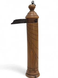 Tragbare Hirtensäule Sonnenuhr aus Geschnitztem Holz, 1760er