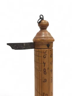 Tragbare Hirtensäule Sonnenuhr aus Geschnitztem Holz, 1760er