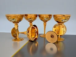 Tre Fuochi Champagnergläser aus Muranoglas von Manifattura di Murano, 1960er, 6er Set