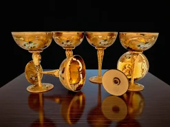Tre Fuochi Champagnergläser aus Muranoglas von Manifattura di Murano, 1960er, 6er Set