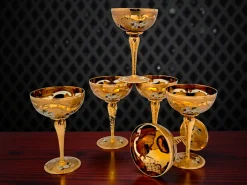 Tre Fuochi Champagnergläser aus Muranoglas von Manifattura di Murano, 1960er, 6er Set