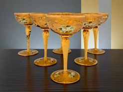 Tre Fuochi Champagnergläser aus Muranoglas von Manifattura di Murano, 1960er, 6er Set