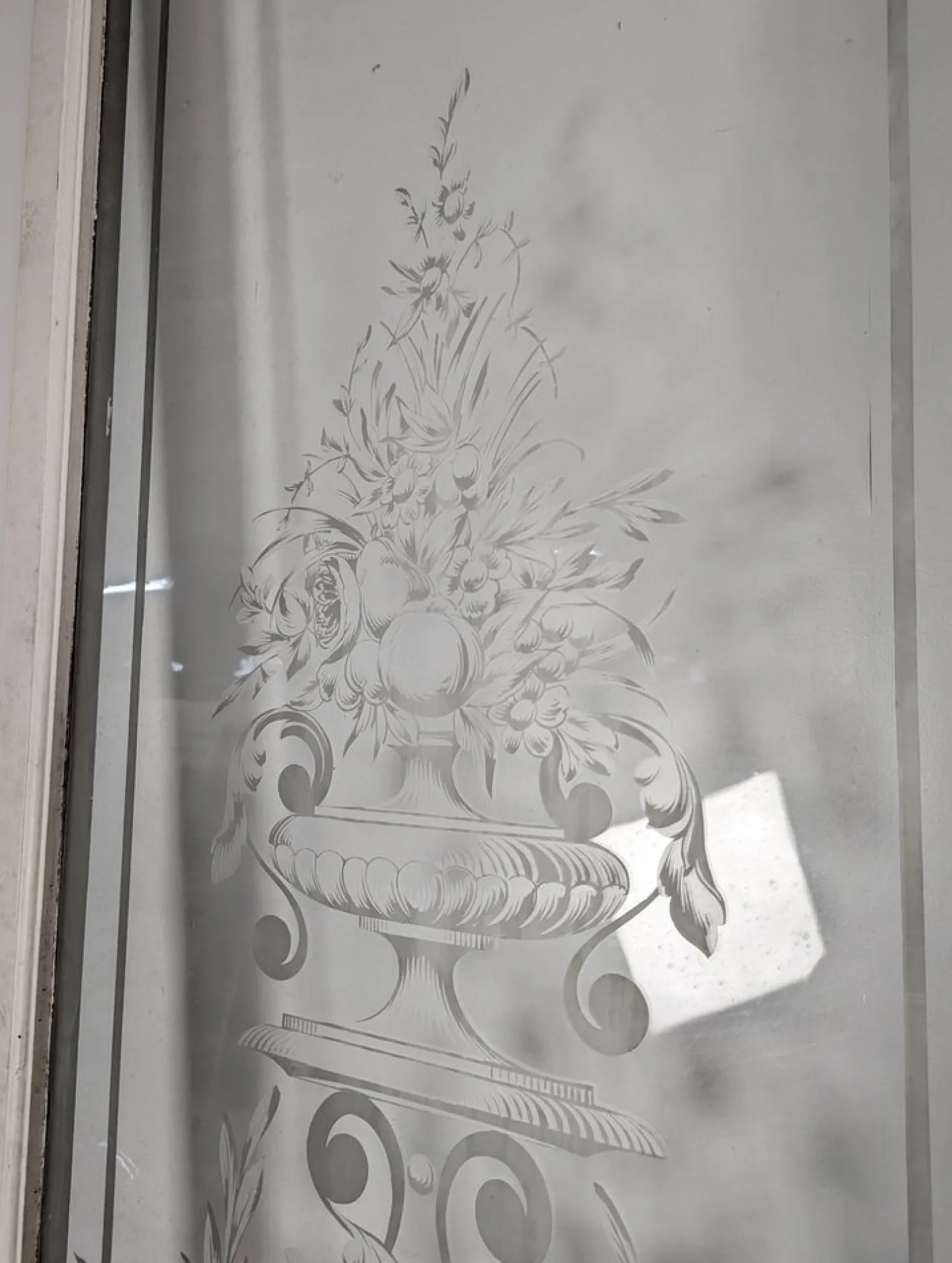 Türen mit graviertem Glas, frühes 20. Jh., 4er Set