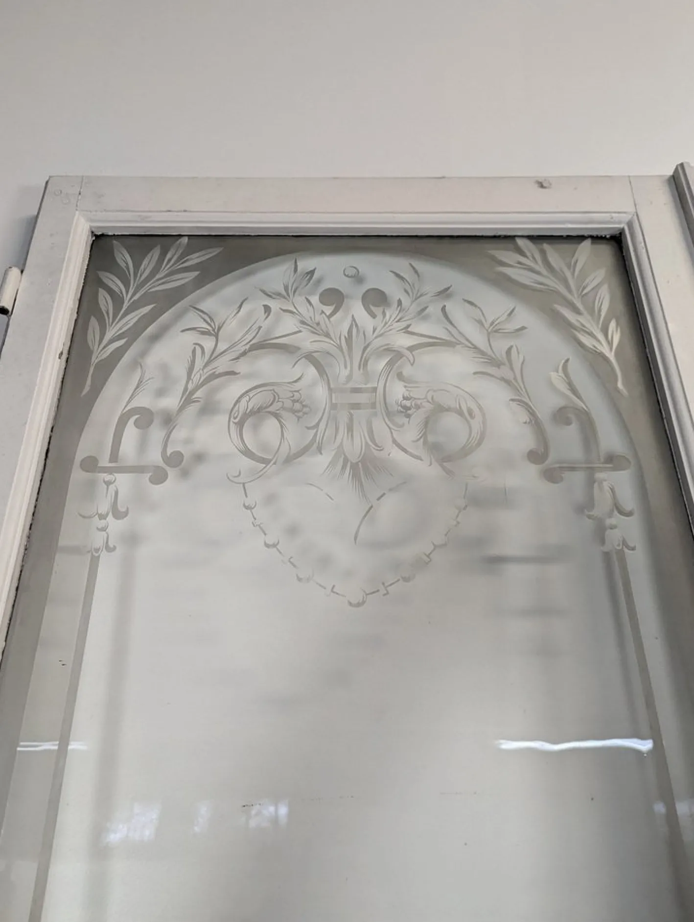 Türen mit graviertem Glas, frühes 20. Jh., 4er Set
