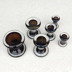 Türgriffe aus Muranoglas & Chrom, 1970er, 2er Set