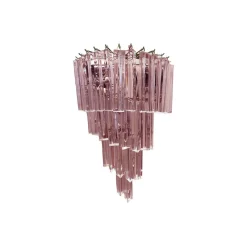 Triedro Twister Wandleuchte aus Muranoglas in Rosa
