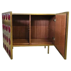 2-türiges Sideboard aus Messing, 1980er