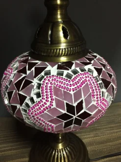 Türkische rosa Mosaiklampe