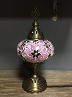 Türkische rosa Mosaiklampe