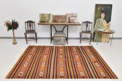 Türkischer Vintage Kelim Teppich aus Wolle