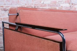 Tschechische Bauhaus Sitzgruppe aus verchromtem Stahlrohr, 1940er, 3er Set