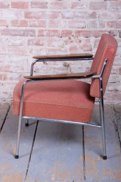 Tschechische Bauhaus Sitzgruppe aus verchromtem Stahlrohr, 1940er, 3er Set