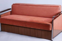 Tschechische Bauhaus Sitzgruppe aus verchromtem Stahlrohr, 1940er, 3er Set