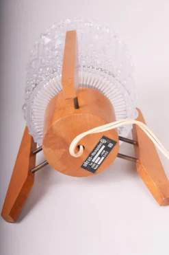 Tschechische Mid-Century Tischlampe aus Buche von Drevo Humpolec, 1960er