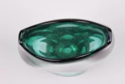 Tschechische Mid-Century Vase aus Dickem Glas, 1950er