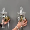 Tschechische Palast Wandleuchten aus Jablonec Kristallglas, 1970er, 2er Set