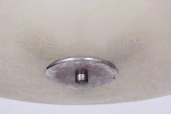 Tschechischer Bauhaus Kronleuchter aus Chrom, Stahl und Milchglas, 1940er