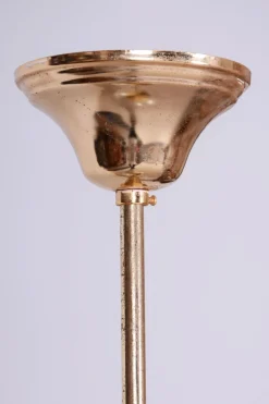 Tschechischer Mid-Century Kronleuchter aus Glas & Messing von Kamenický Šenov, 1960er