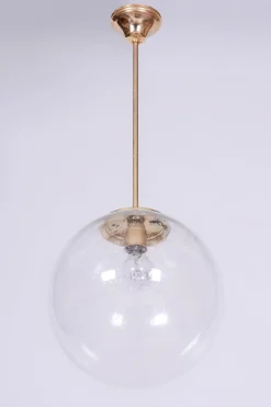 Tschechischer Mid-Century Kronleuchter aus Glas & Messing von Kamenický Šenov, 1960er