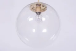 Tschechischer Mid-Century Kronleuchter aus Glas & Messing von Kamenický Šenov, 1960er