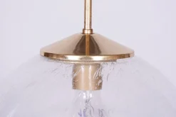 Tschechischer Mid-Century Kronleuchter aus Glas & Messing von Kamenický Šenov, 1960er