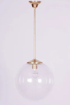Tschechischer Mid-Century Kronleuchter aus Glas & Messing von Kamenický Šenov, 1960er