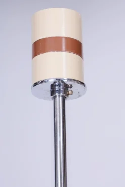 Tschechischer Mid-Century Kronleuchter aus Stahl & Glas von Drukov, 1970er