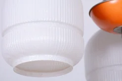 Tschechischer Mid-Century Kronleuchter aus Stahl & Glas von Drukov, 1970er