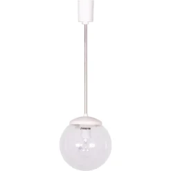 Tschechischer Mid-Century Kronleuchter aus verchromtem Stahl, Kunststoff & Glas, 1960er