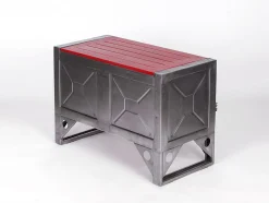 Tschechische Werkbank aus Holz & Metall, 1940er