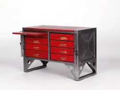 Tschechische Werkbank aus Holz & Metall, 1940er