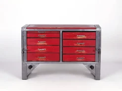 Tschechische Werkbank aus Holz & Metall, 1940er