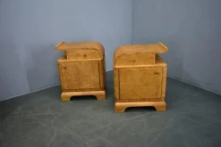 Tschechoslowakische Art Deco Nachttische, 1937, 2er Set