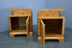 Tschechoslowakische Art Deco Nachttische, 1937, 2er Set