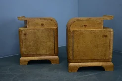 Tschechoslowakische Art Deco Nachttische, 1937, 2er Set
