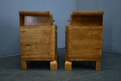 Tschechoslowakische Art Deco Nachttische, 1937, 2er Set