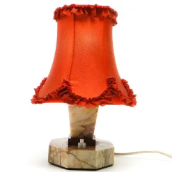 Tschechoslowakische Art Deco Tischlampe aus Stein, 1930er