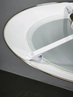 Tschechoslowakische Bauhaus Hängelampe aus Chrom & Glas, 1930er