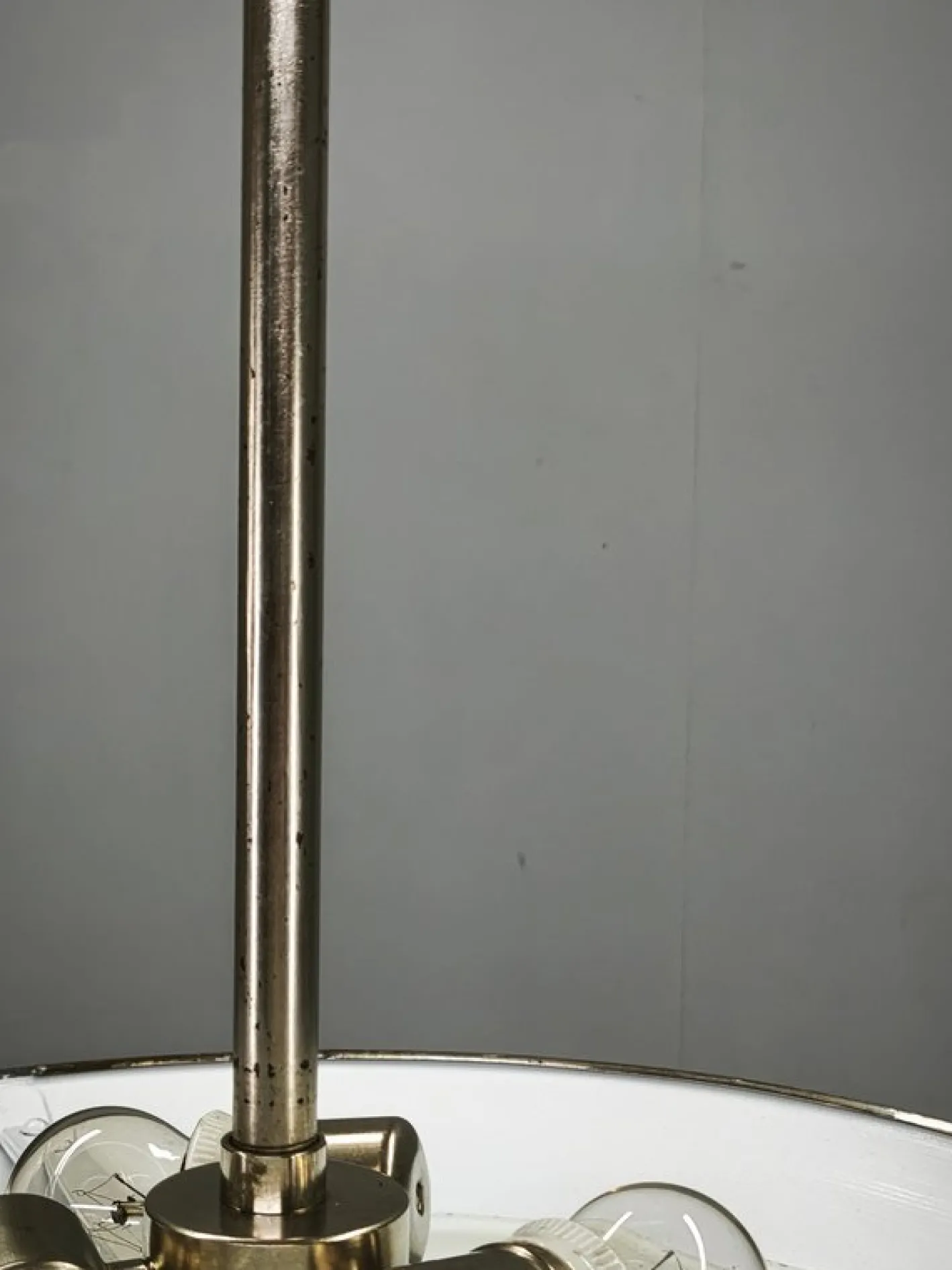 Tschechoslowakische Bauhaus Hängelampe aus Chrom & Glas, 1930er