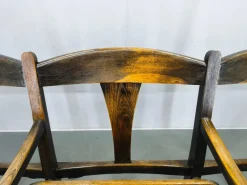 Tschechoslowakische Vintage Kinobank aus Buchenholz, 1920er