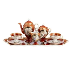 Tête-À-Tête aus Porzellan von Royal Vienna, 19. Jh., 8er Set
