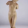 Ugo Zaccagnini, Art Deco Skulptur einer nackten Frau, 1930er, Steingut